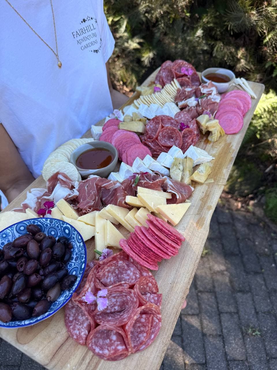 Charcuterie and cheese grazing board for a Sunshine Coast baby shower