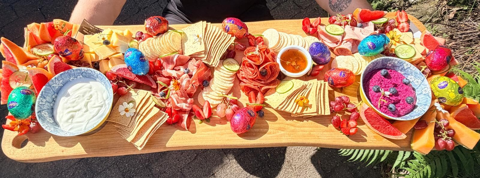 Mixed grazing platter for a baby shower at Fairhill on the Sunshine Coast