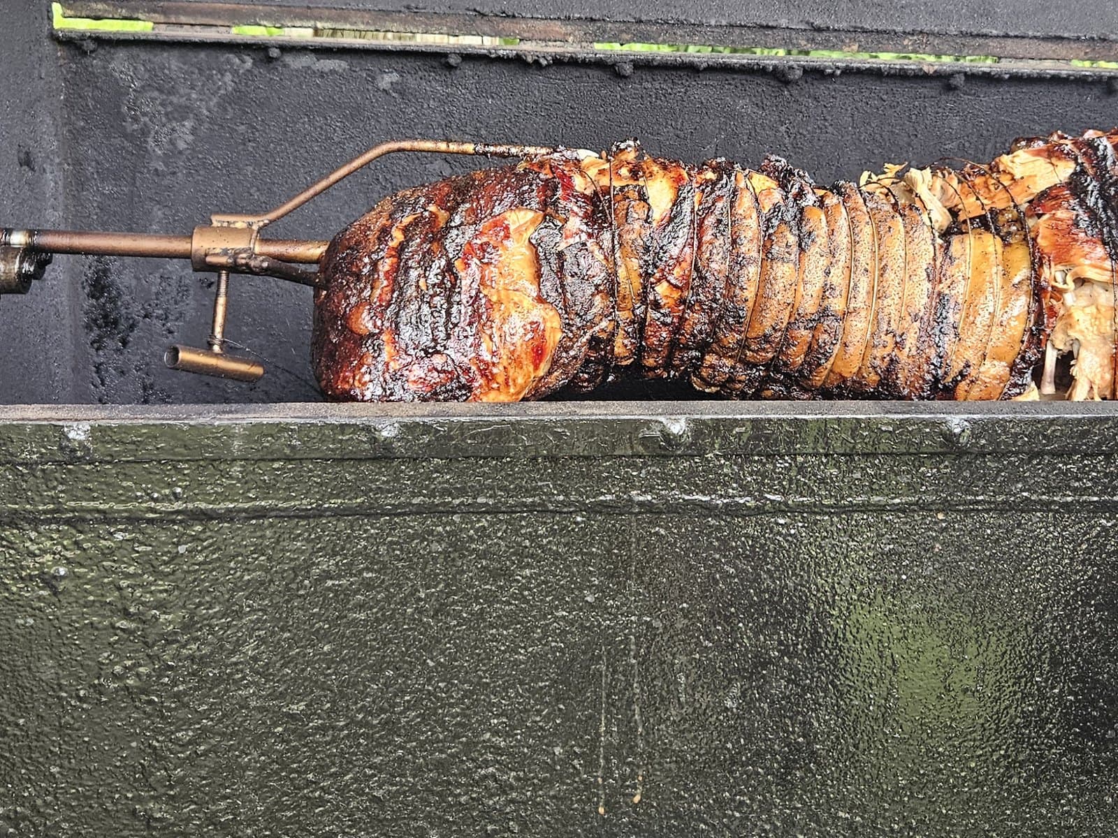 Crackling fresh off the spit